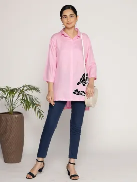 BabyPink Rayon ShirtTop - Acuablanca