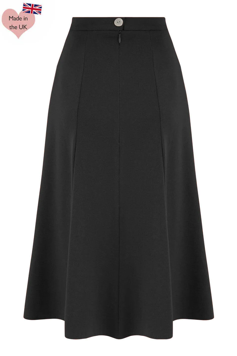 Bette Midi Skirt in Black