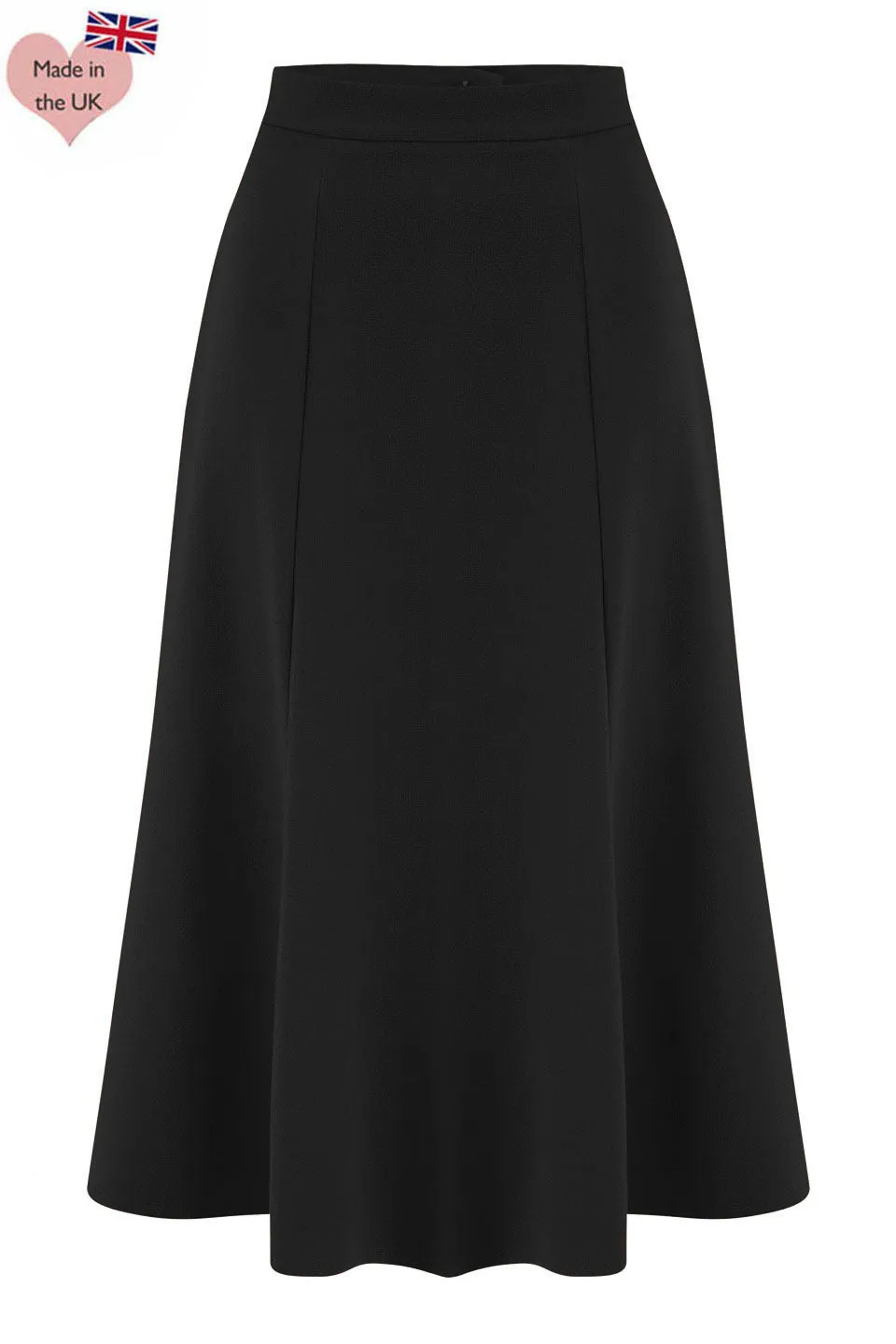 Bette Midi Skirt in Black