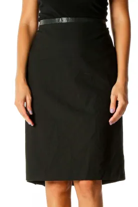 Black Classic Straight Skirt