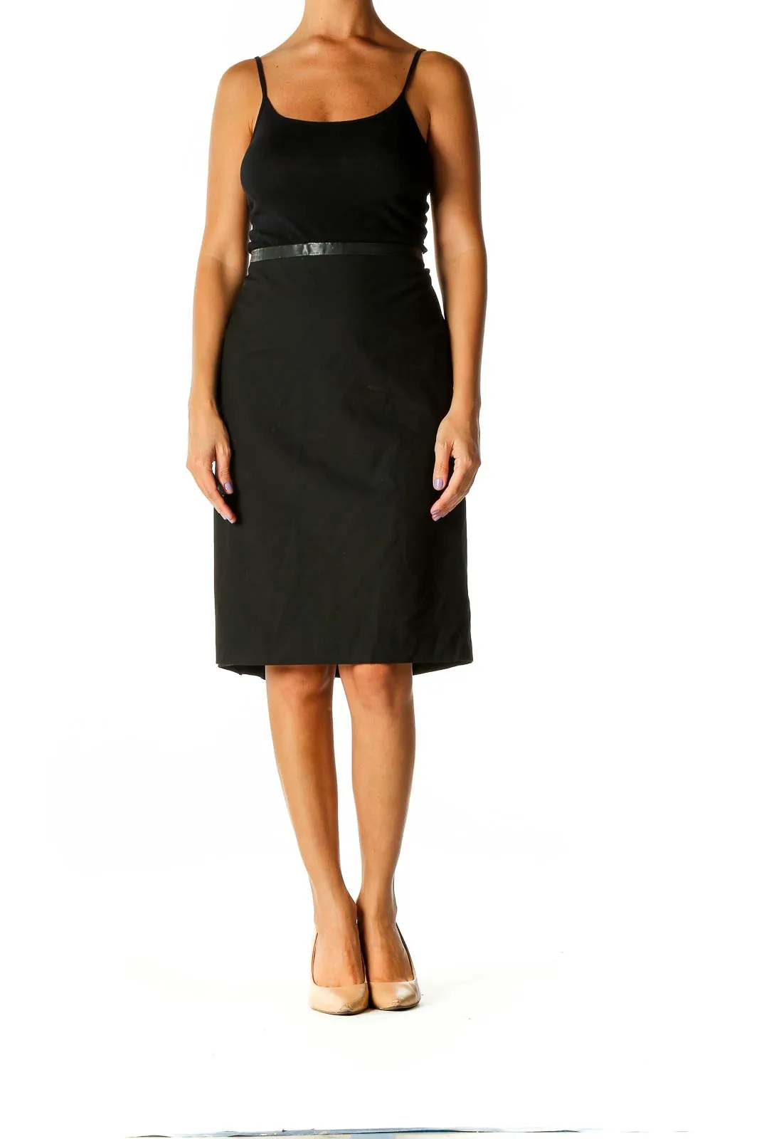 Black Classic Straight Skirt