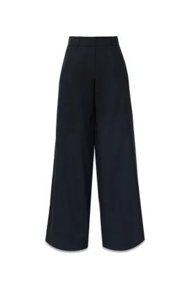 Black Dalhousie Straight Wide Leg Trousers