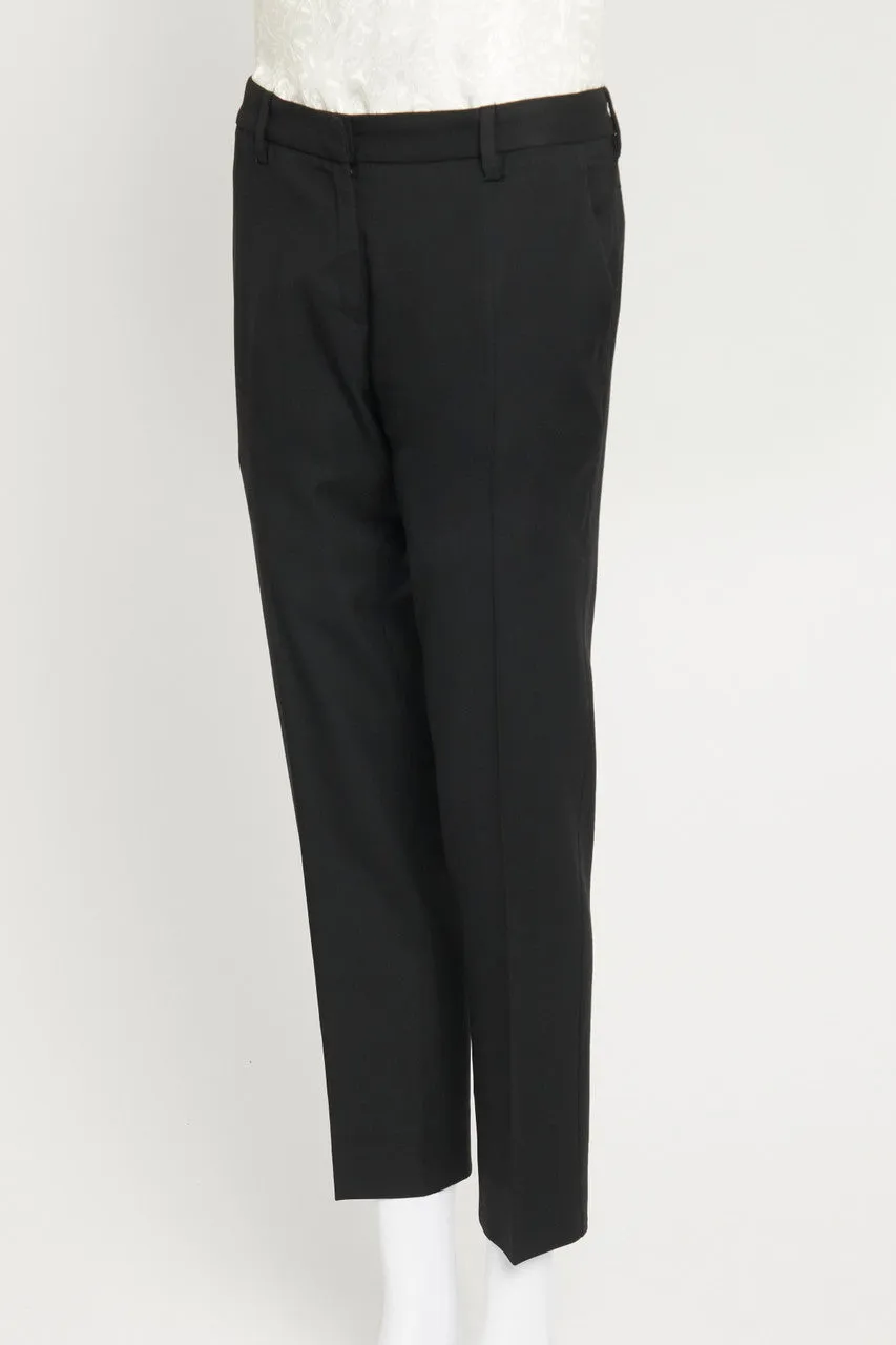 Black Wool Preowned Suit Trousers