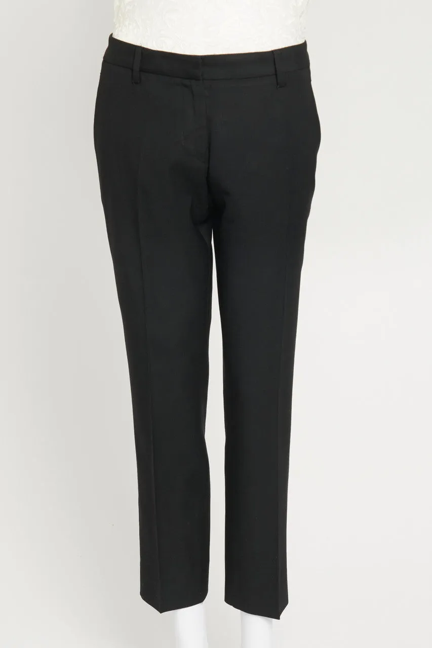 Black Wool Preowned Suit Trousers