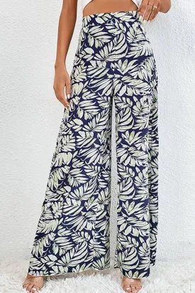 BOHO PRINT BAGGY HIGH-WAISTED WIDE-LEGGED PANTS_CWBLP0629