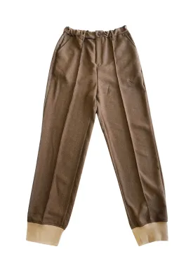 Brown Straight Jogging Pants