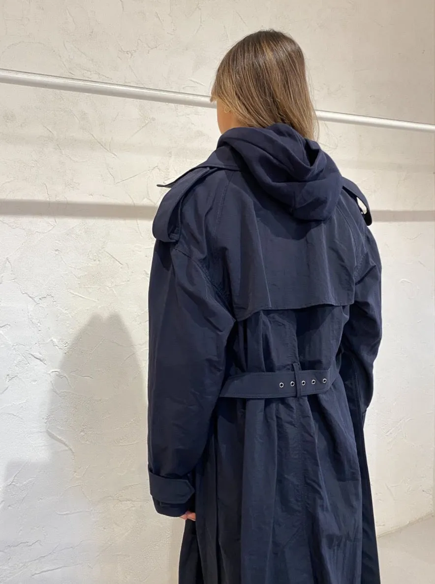 Camilla and Marc Talia Nylon Trench In Navy