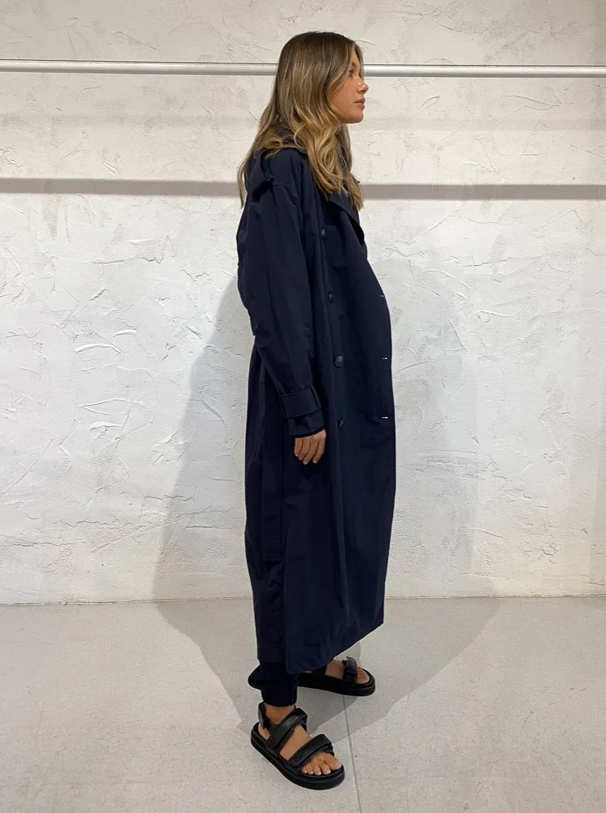 Camilla and Marc Talia Nylon Trench In Navy