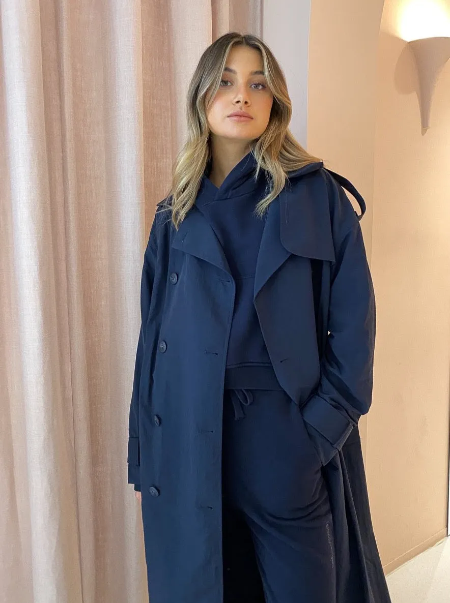 Camilla and Marc Talia Nylon Trench In Navy