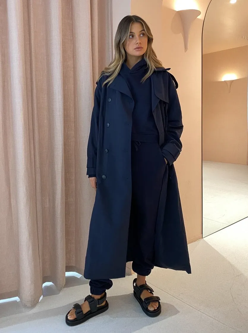 Camilla and Marc Talia Nylon Trench In Navy