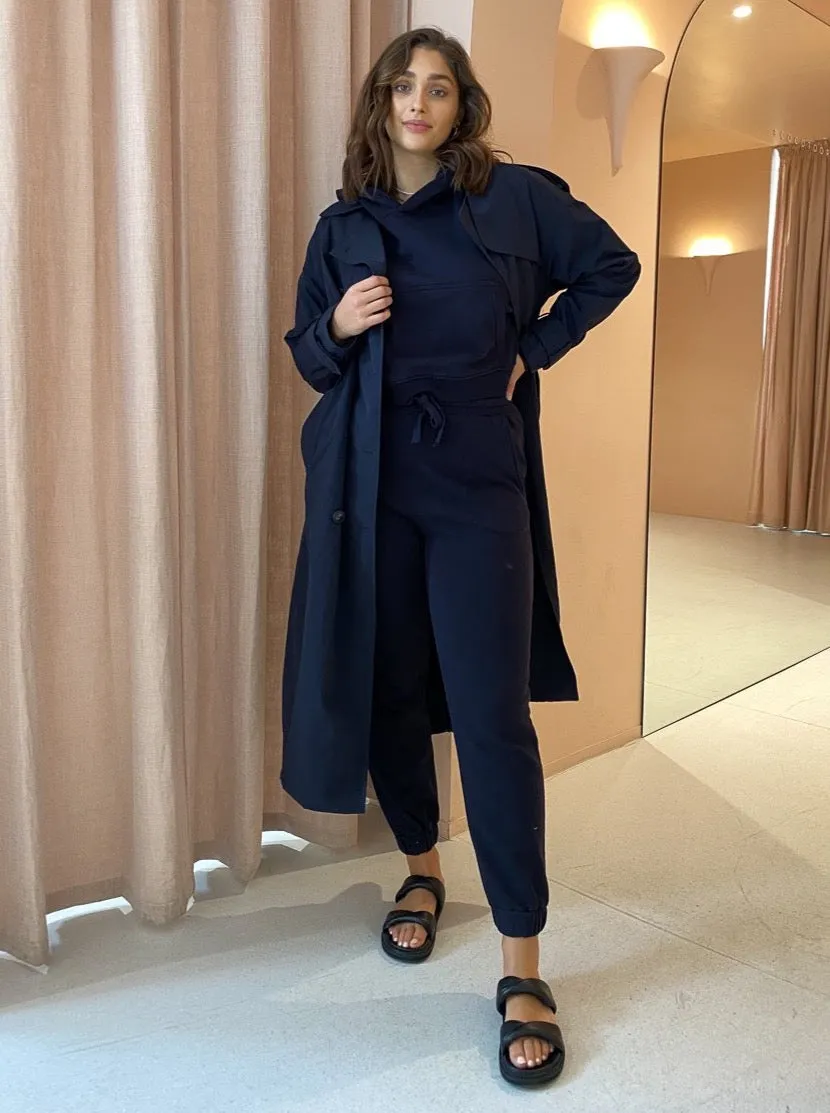 Camilla and Marc Talia Nylon Trench In Navy