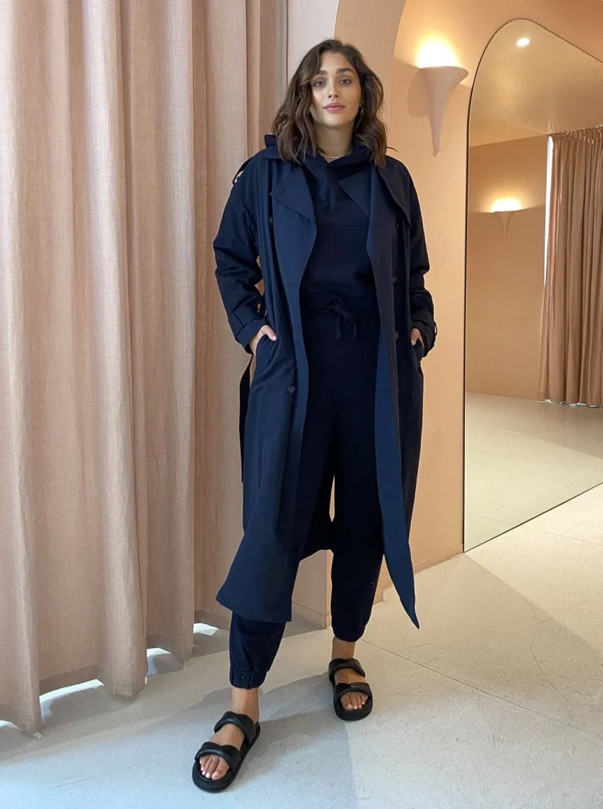 Camilla and Marc Talia Nylon Trench In Navy