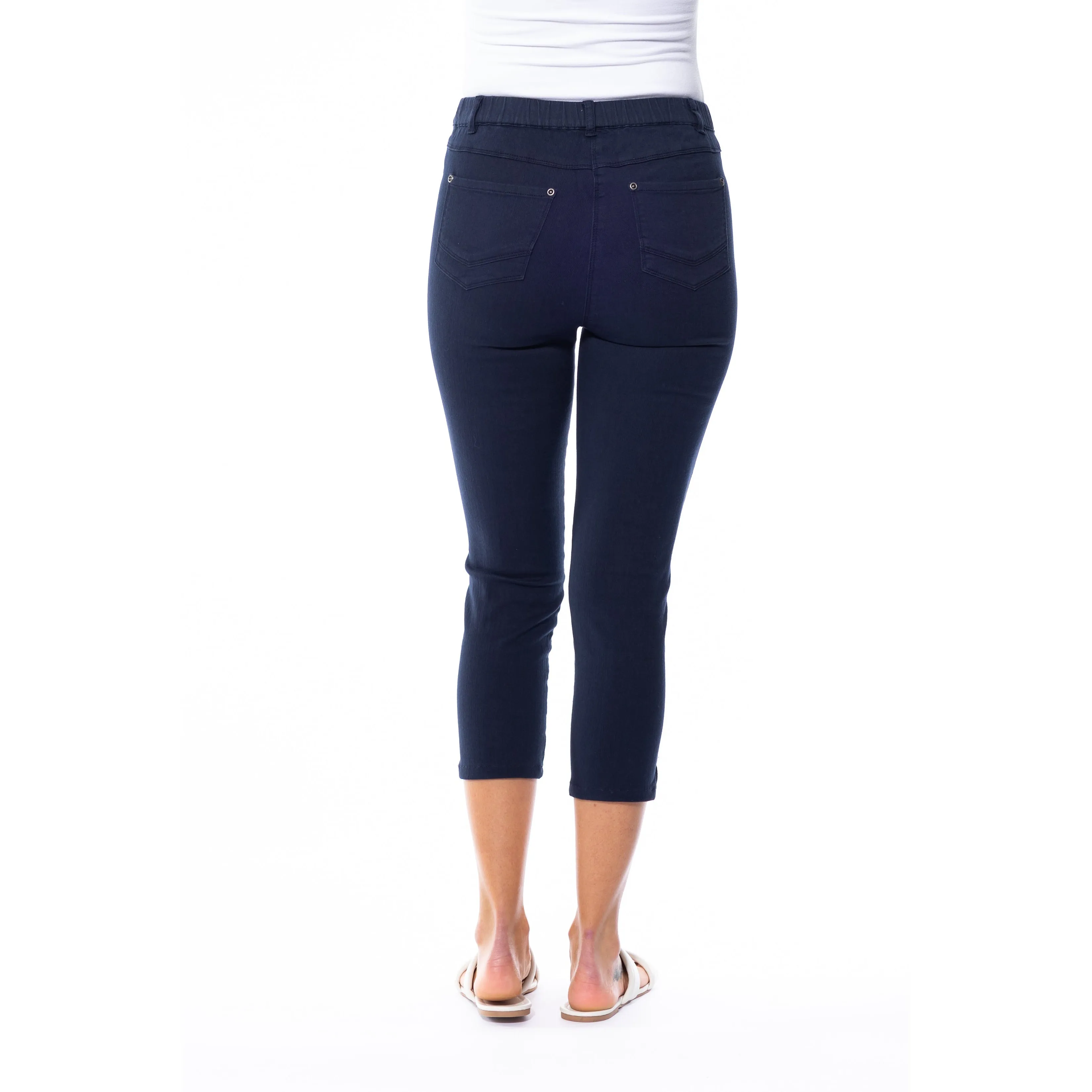 Capri Jeggings by Café Latte - Navy