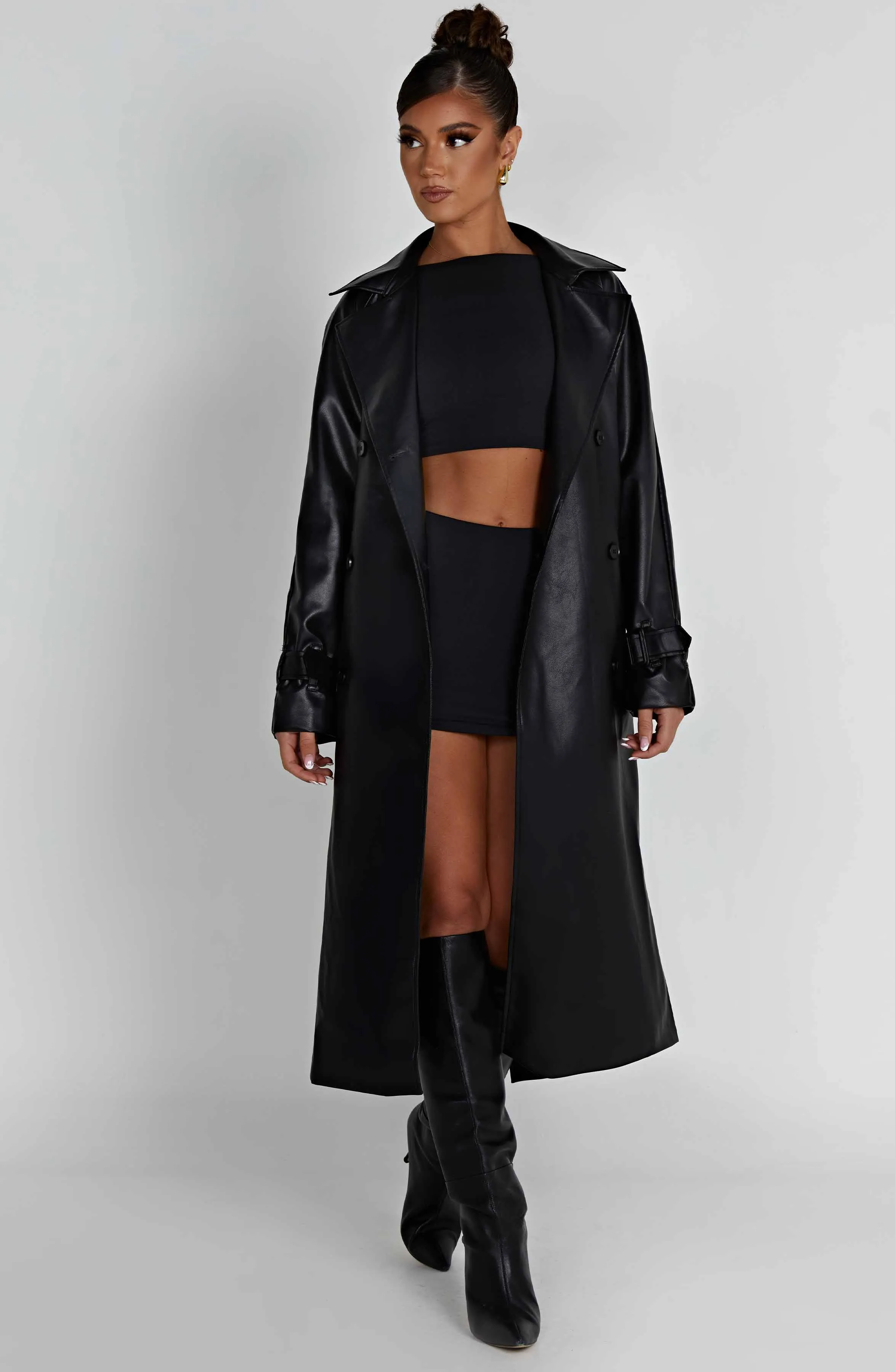 Chi Trench Coat - Black