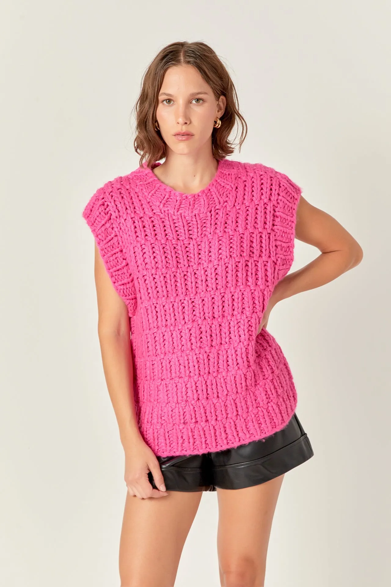 Chunky Knit Sweater Vest