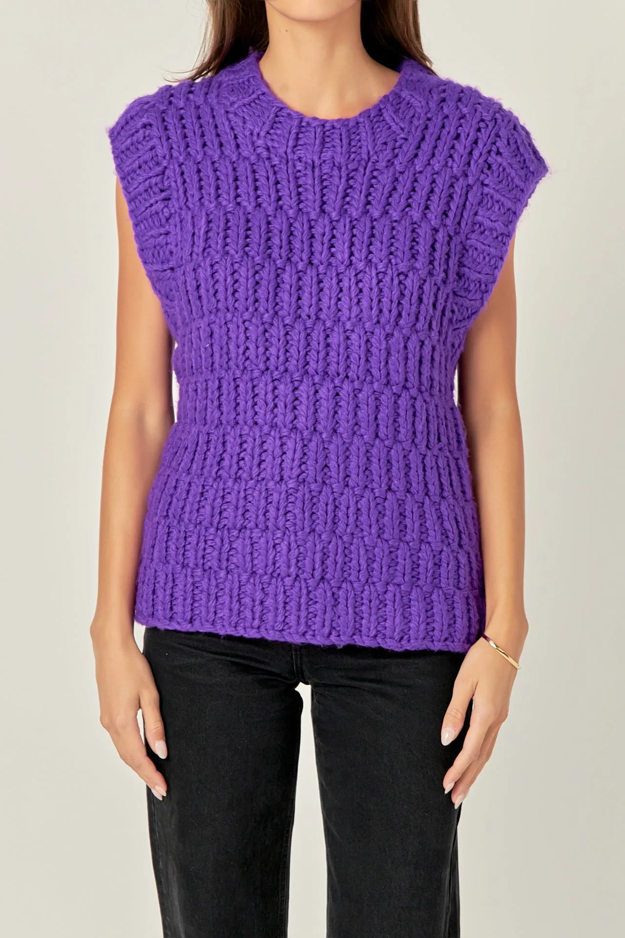 Chunky Knit Sweater Vest