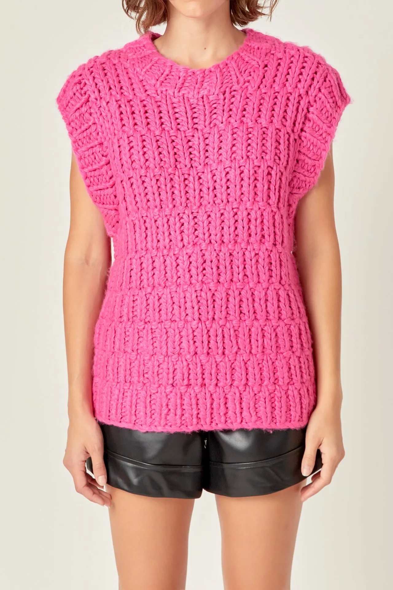 Chunky Knit Sweater Vest