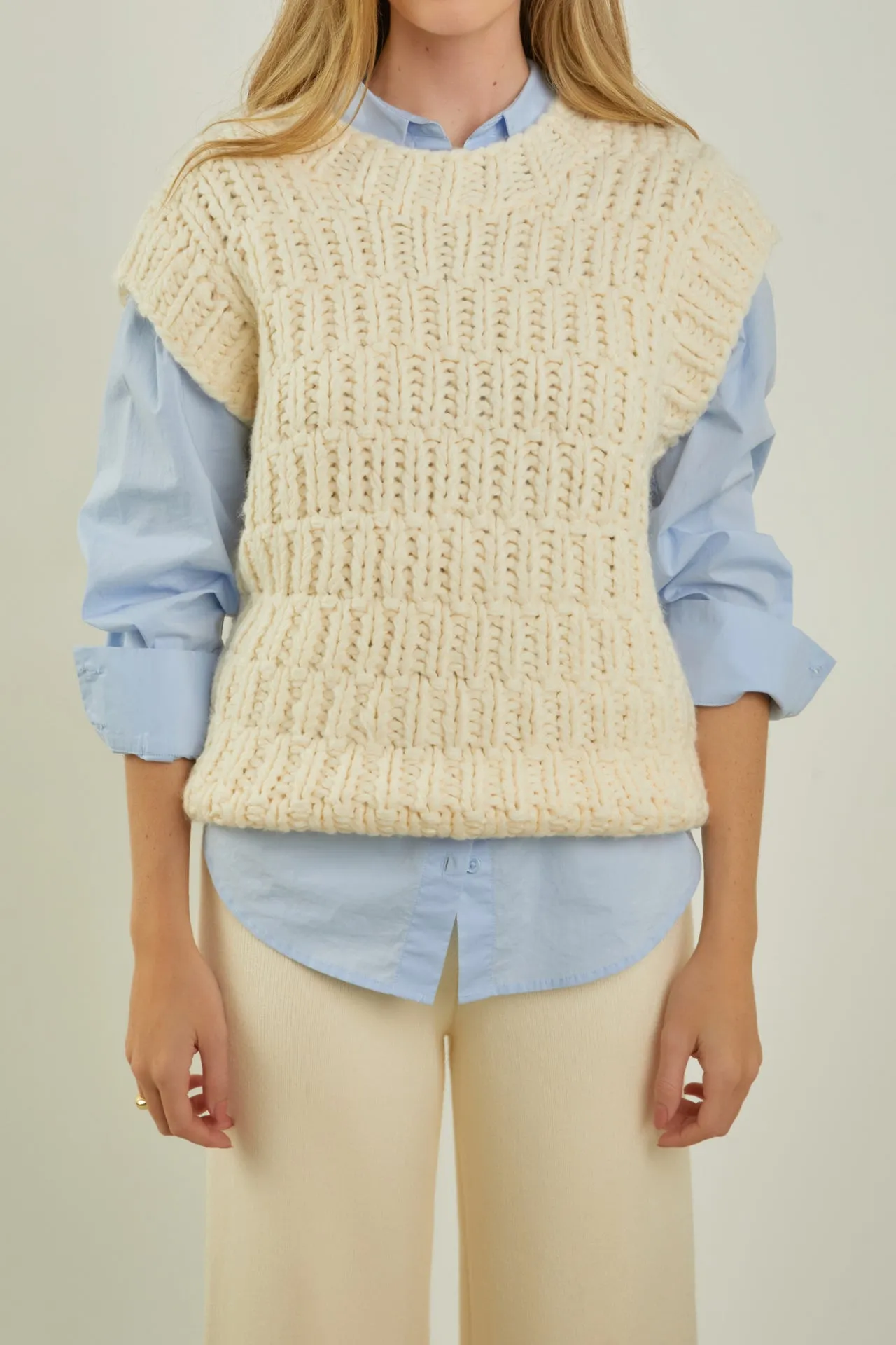 Chunky Knit Sweater Vest