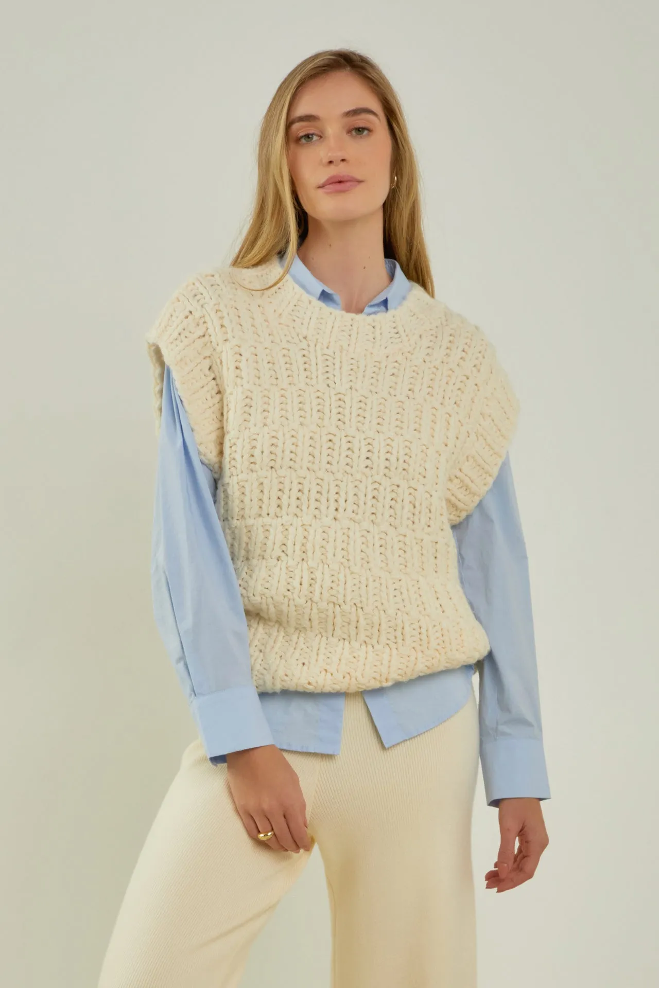 Chunky Knit Sweater Vest