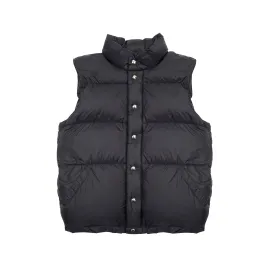 Crescent Down Works Italian Vest in Black / Black