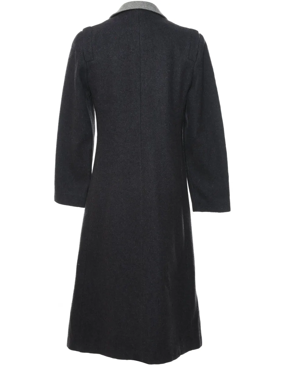 Dark Grey Wool Coat - M