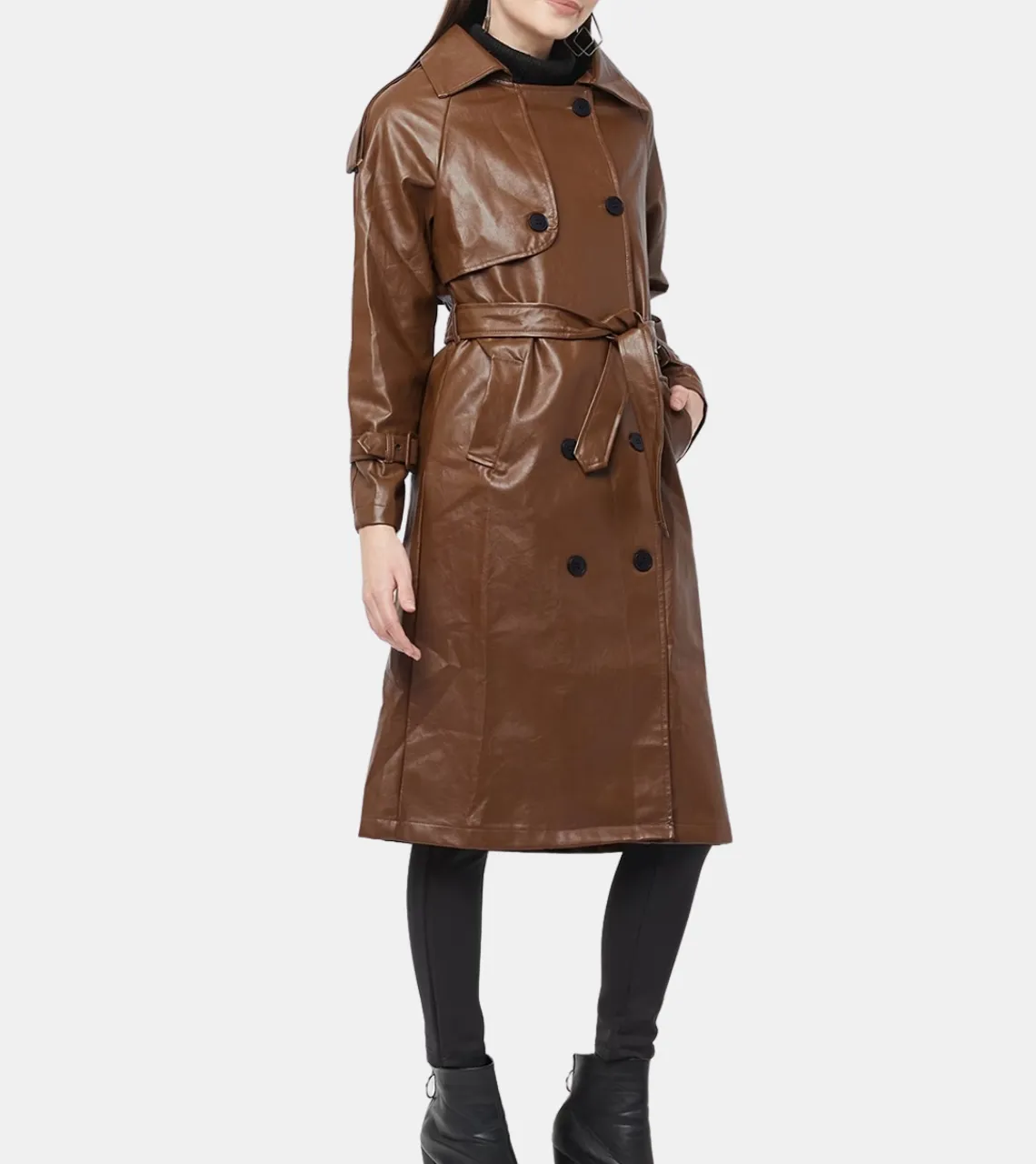 Eastlyn Women's Brown Trench Coat