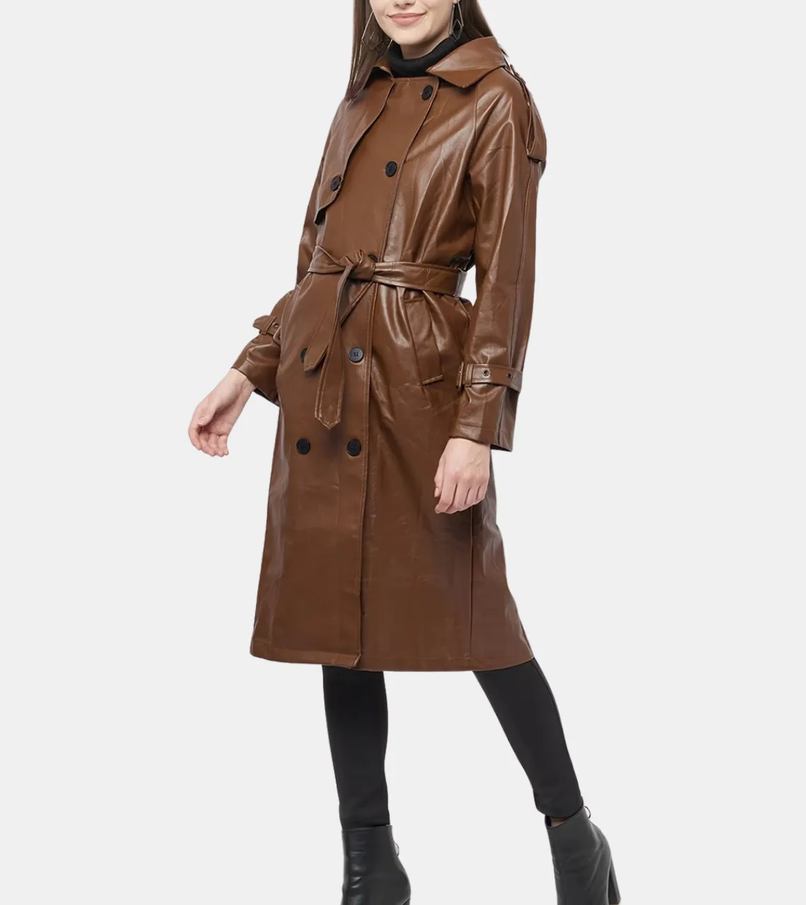 Eastlyn Women's Brown Trench Coat