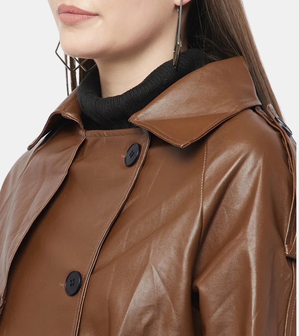 Eastlyn Women's Brown Trench Coat