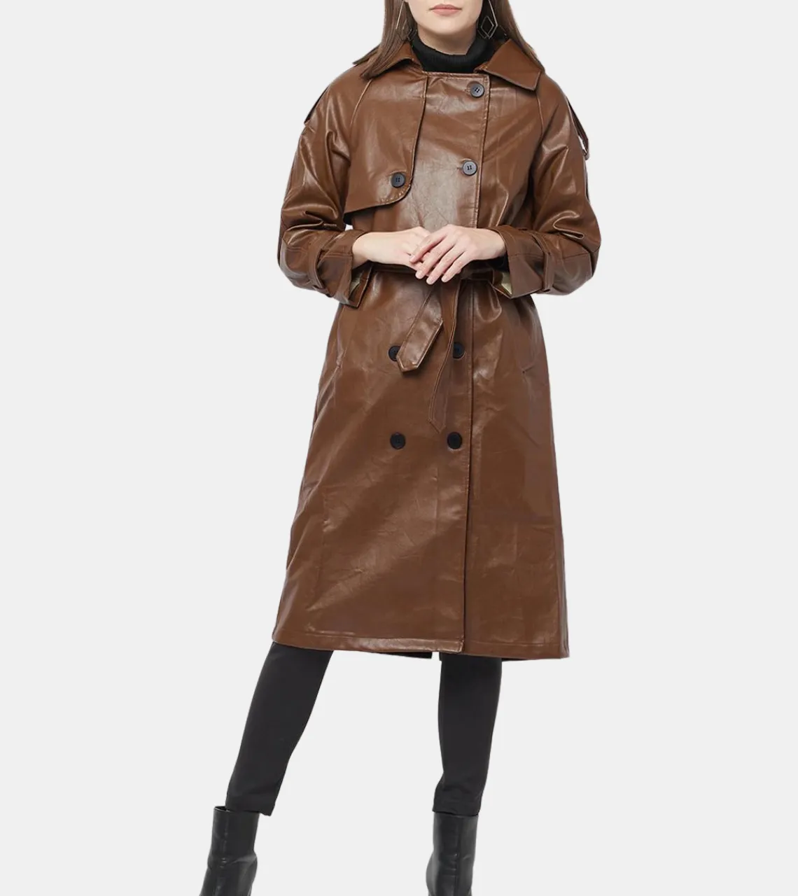 Eastlyn Women's Brown Trench Coat