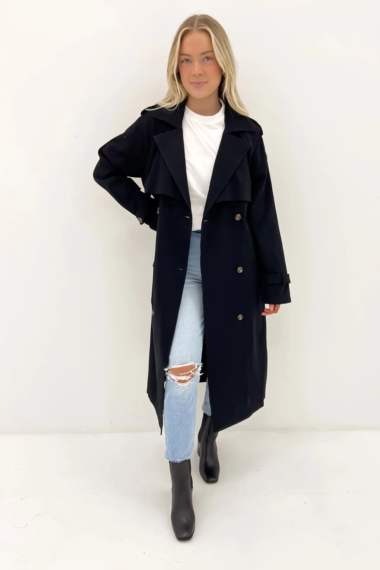 Eve Trench Coat Black