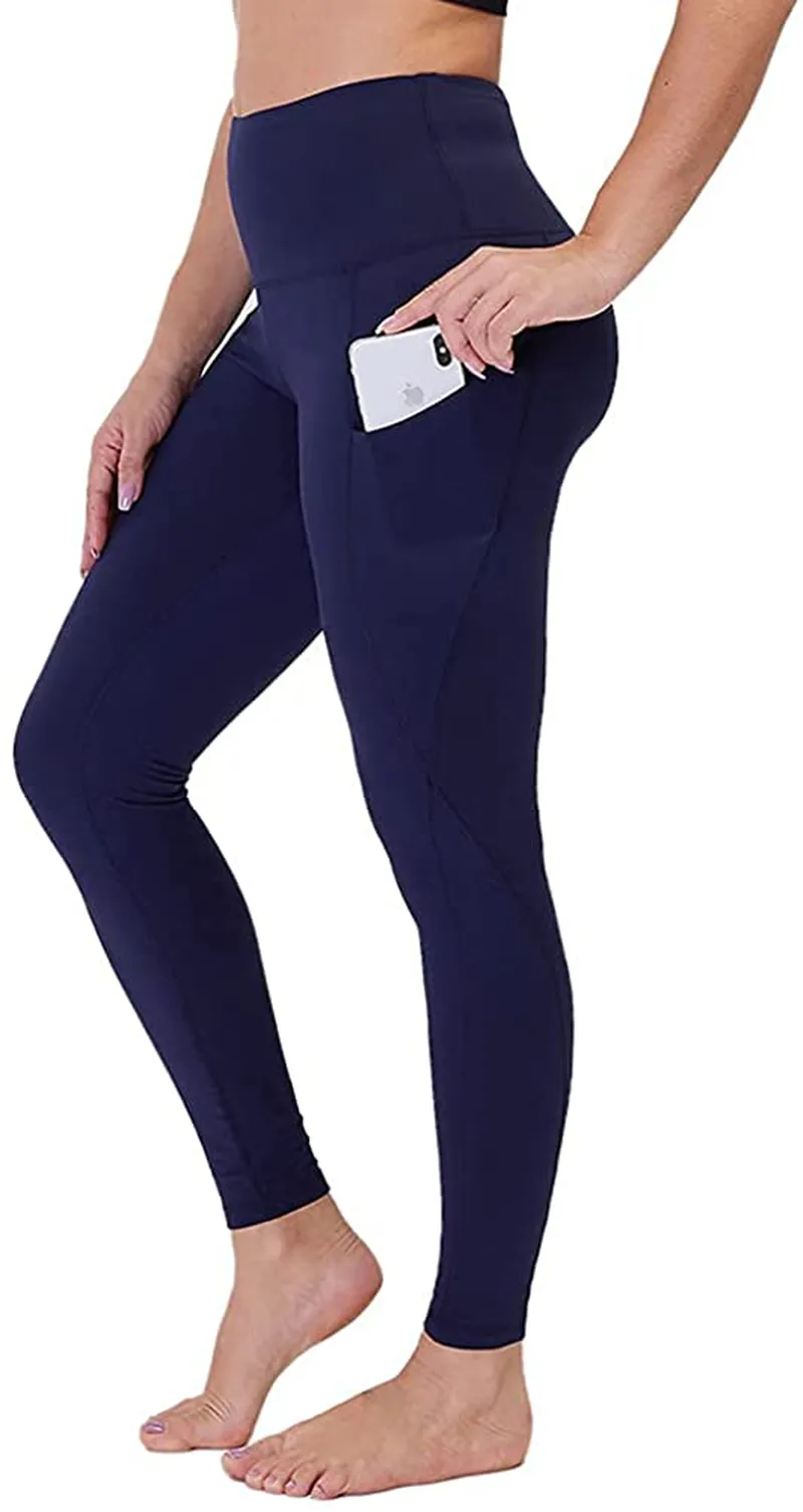 GAYHAY High Waist Yoga Pants with Pockets for Women - Soft Tummy Control 4 Way Stretch Capri Leggings for Workout Running