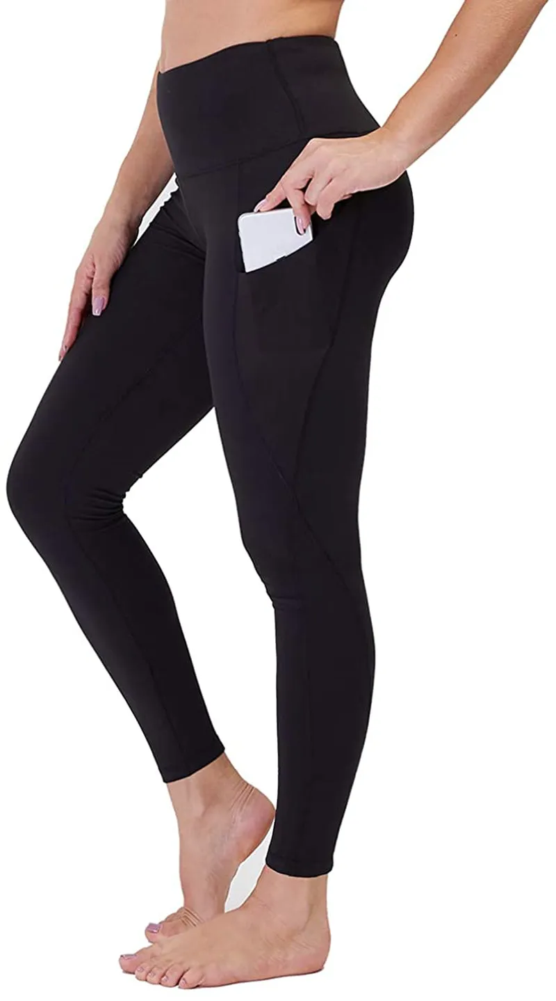 GAYHAY High Waist Yoga Pants with Pockets for Women - Soft Tummy Control 4 Way Stretch Capri Leggings for Workout Running