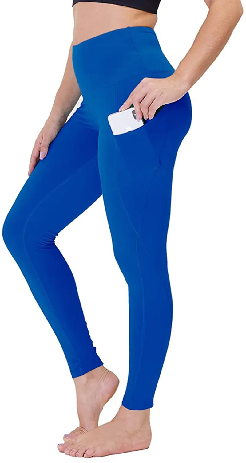 GAYHAY High Waist Yoga Pants with Pockets for Women - Soft Tummy Control 4 Way Stretch Capri Leggings for Workout Running