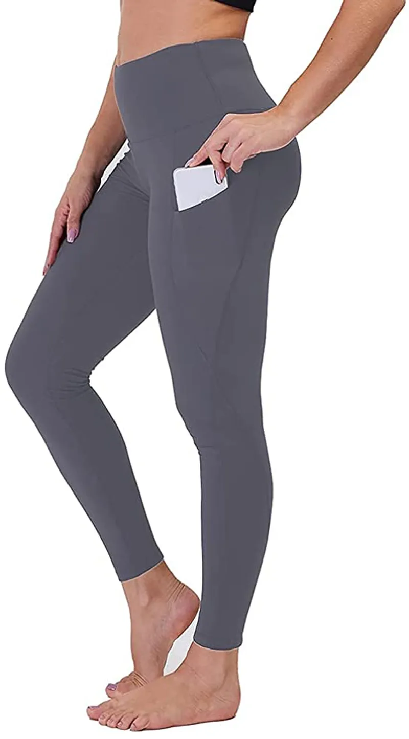 GAYHAY High Waist Yoga Pants with Pockets for Women - Soft Tummy Control 4 Way Stretch Capri Leggings for Workout Running