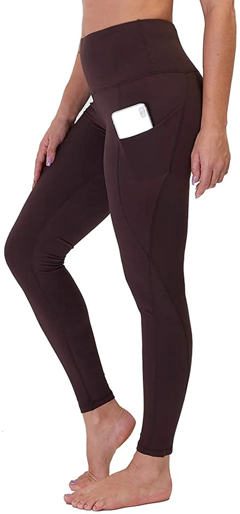 GAYHAY High Waist Yoga Pants with Pockets for Women - Soft Tummy Control 4 Way Stretch Capri Leggings for Workout Running