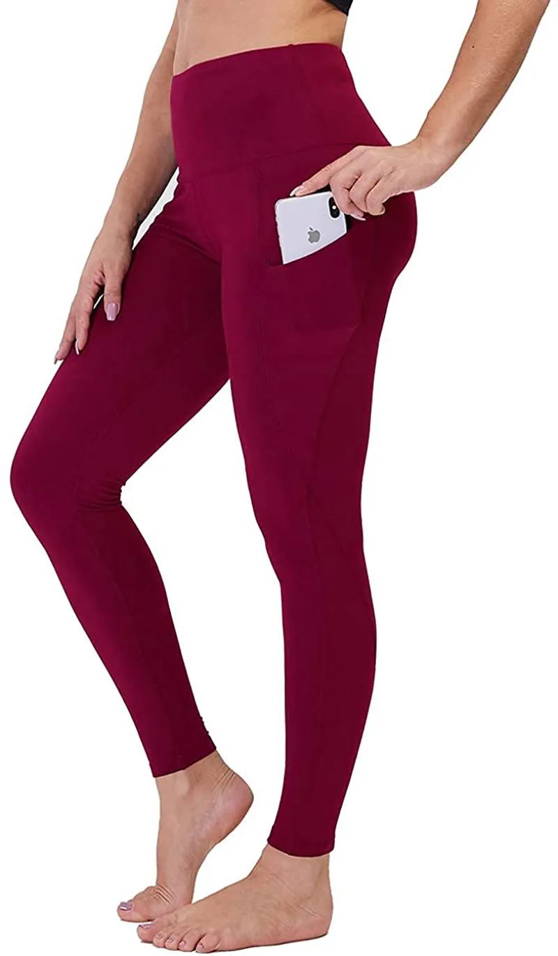 GAYHAY High Waist Yoga Pants with Pockets for Women - Soft Tummy Control 4 Way Stretch Capri Leggings for Workout Running