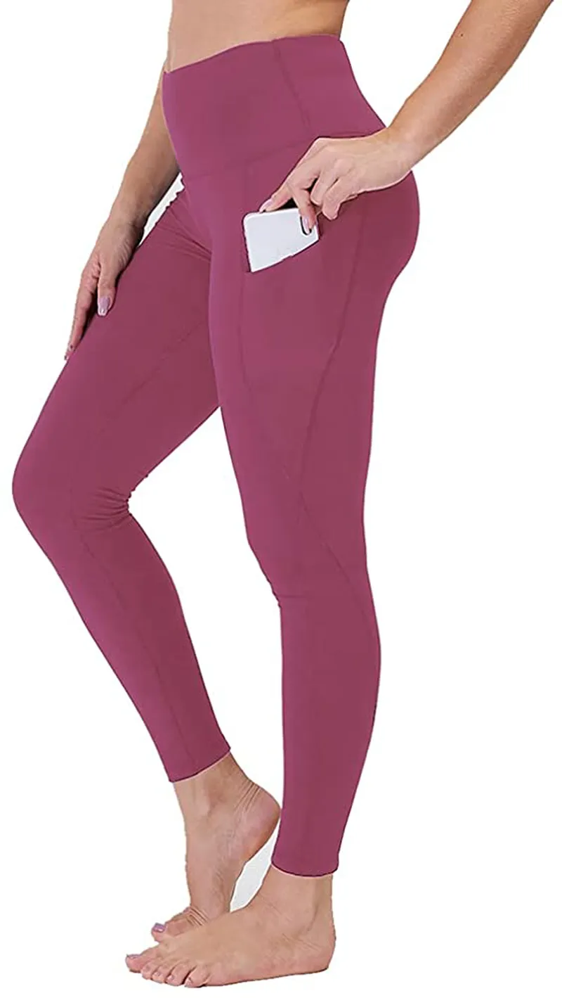 GAYHAY High Waist Yoga Pants with Pockets for Women - Soft Tummy Control 4 Way Stretch Capri Leggings for Workout Running