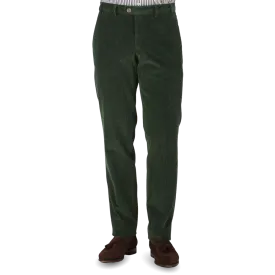 Green Cotton Corduroy Regular Fit Chinos