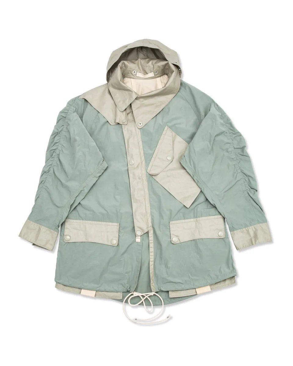 Hybrid Parka - Aqua Japanese Shrunk Nylon