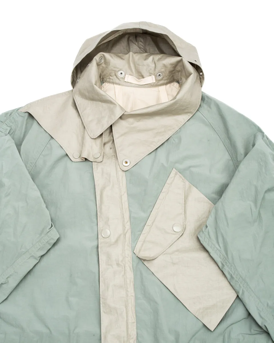 Hybrid Parka - Aqua Japanese Shrunk Nylon