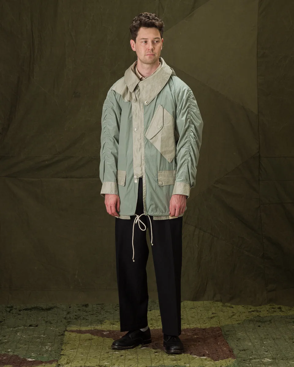 Hybrid Parka - Aqua Japanese Shrunk Nylon