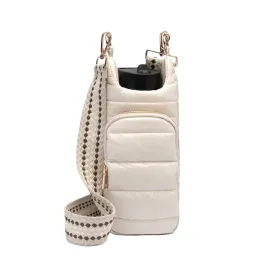 Ivory Glossy HydroBag® with Light Patterned Strap