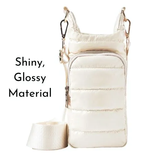 Ivory Glossy HydroBag® with Light Patterned Strap