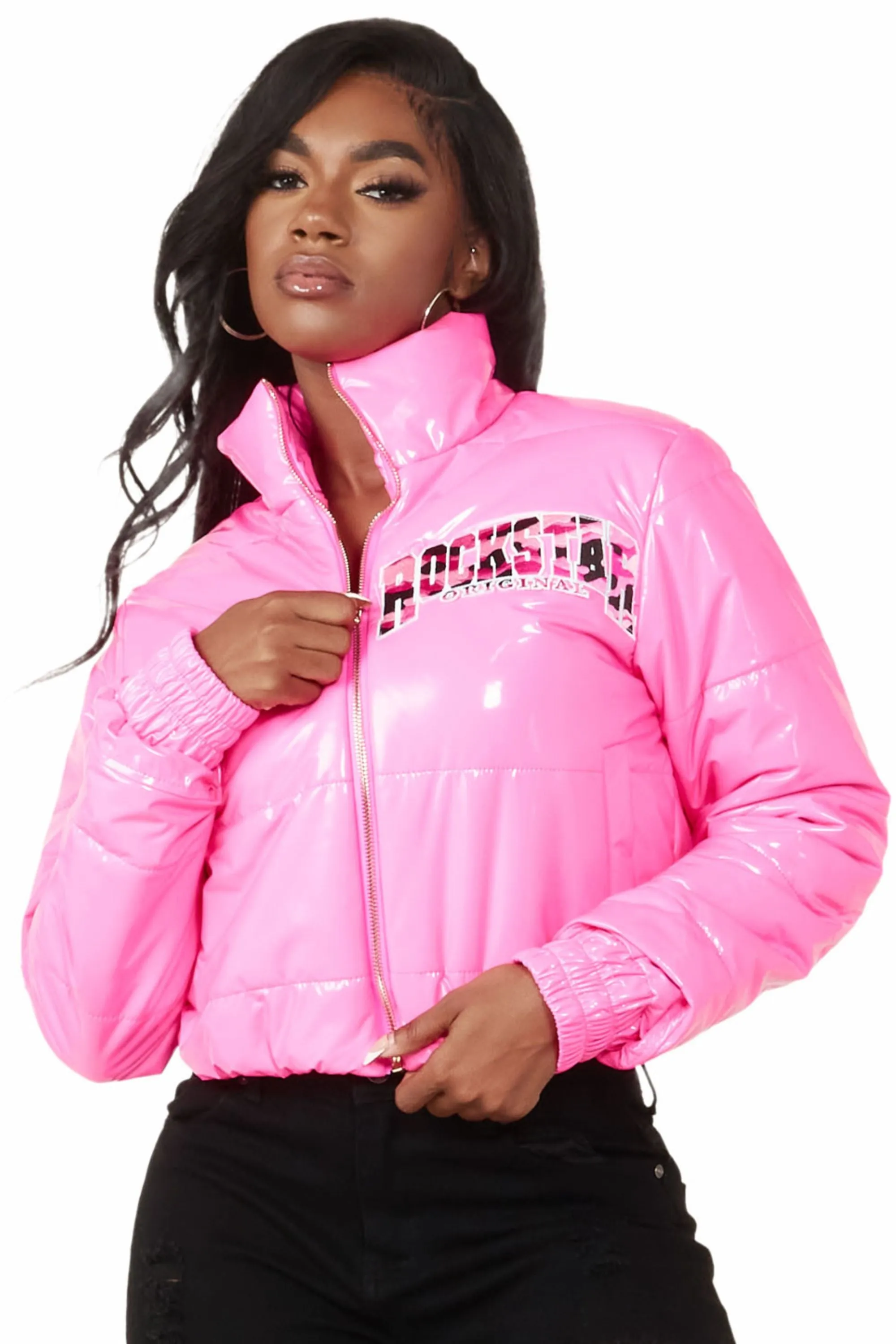 Keepin' Secrets Fuchsia Puffer Jacket