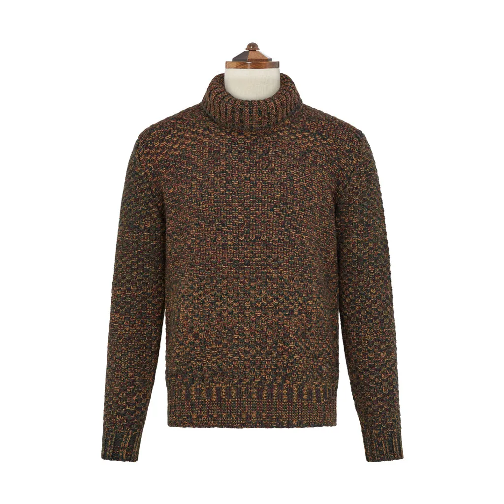 Kenton Basketweave Roll Neck Jumper