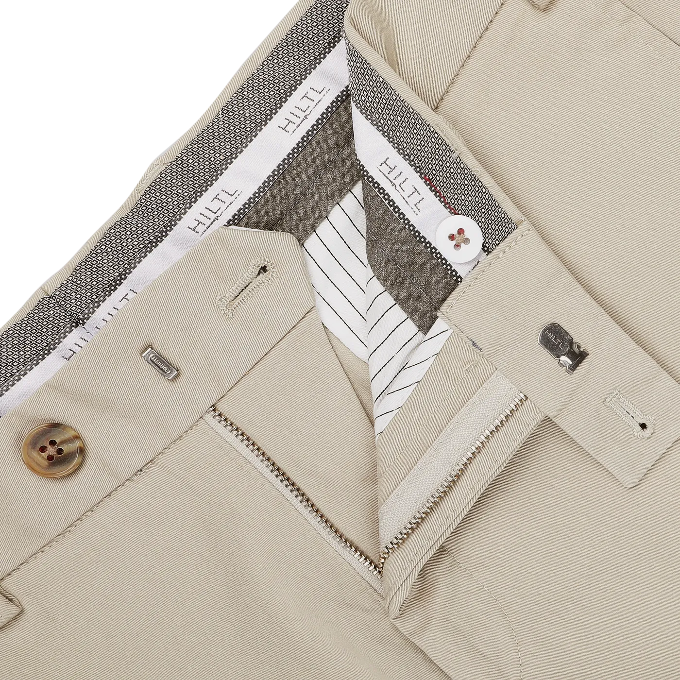 Khaki Cotton Stretch Regular Fit Chinos