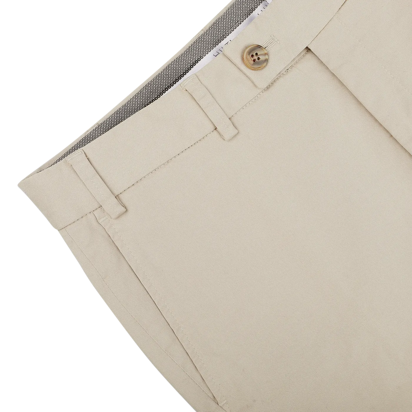 Khaki Cotton Stretch Regular Fit Chinos