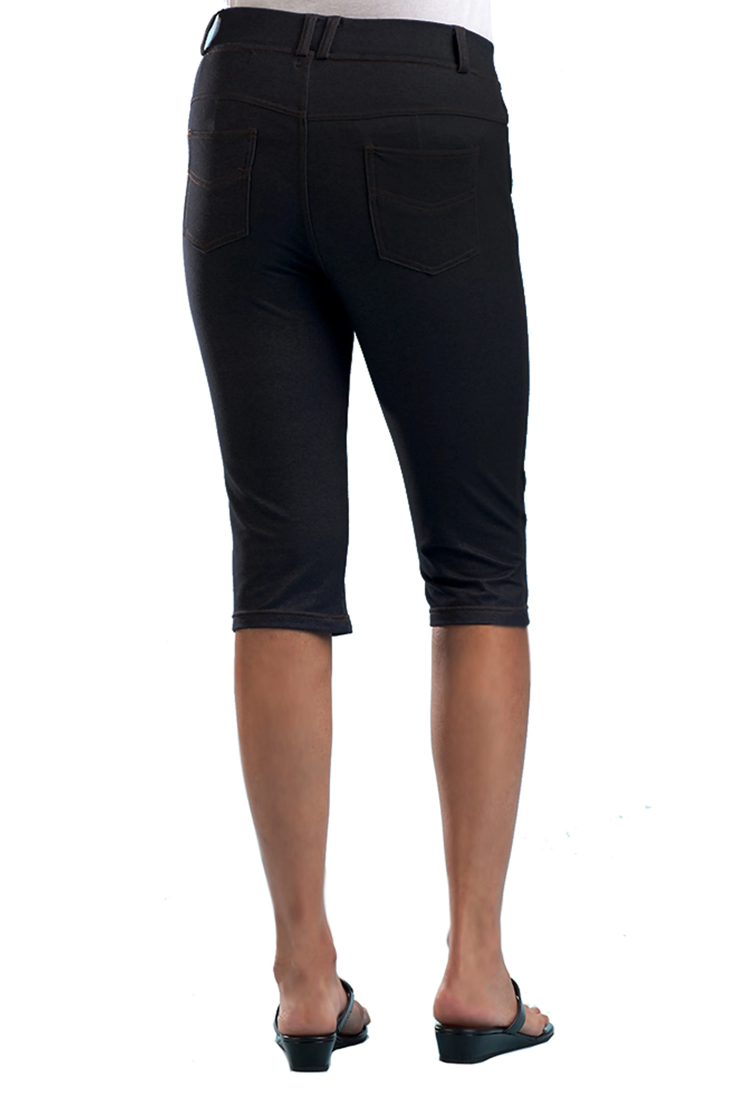 La Cera Stretch Knit Capri