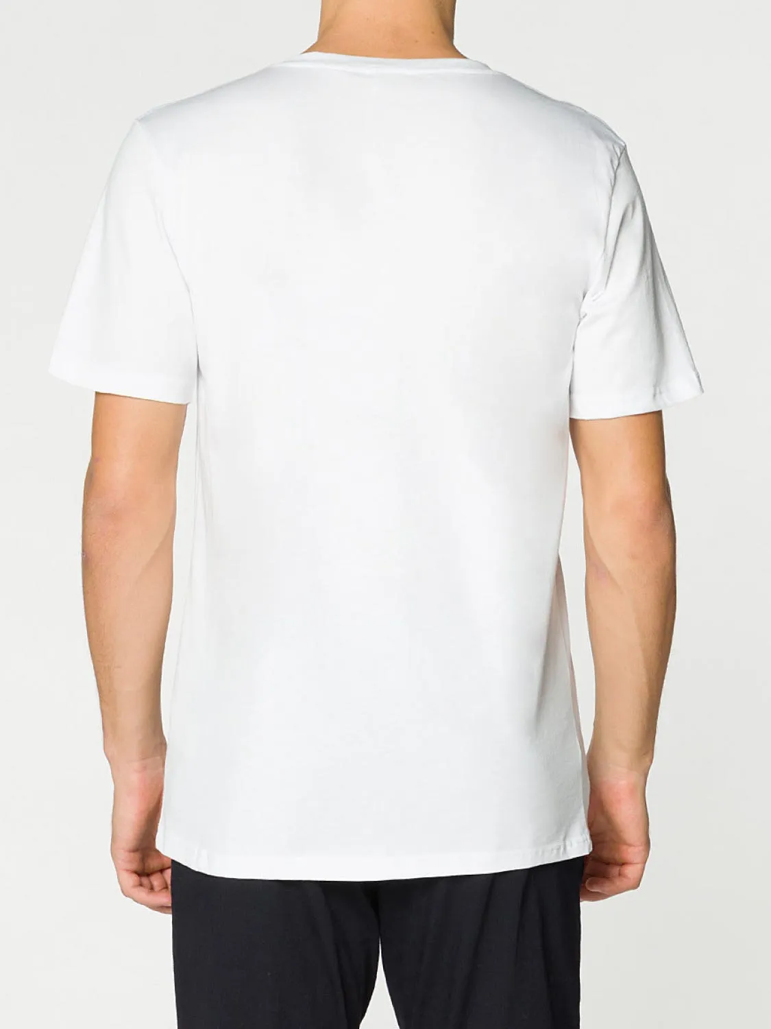 Modal Blend V-neck T-shirt White