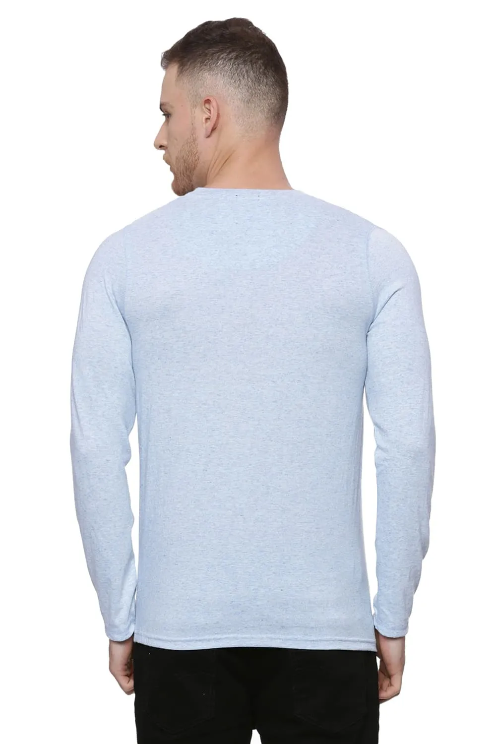 Muscle Fit Henley Long Sleeve T Shirt